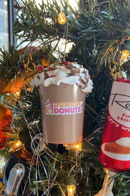 Dunkin ornament, Dunkin’ Donuts ornament, iced coffee ornament // food themed Christmas tree, food ornament

#LTKHoliday #LTKsalealert #LTKhome