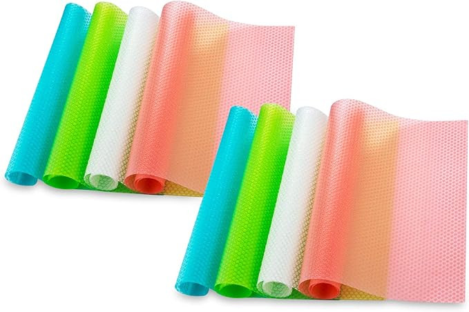 8 Pack Refrigerator Mats,T-melove Washable Fridge Mats,Non-Slip Refrigerator Pads for Drawers She... | Amazon (US)