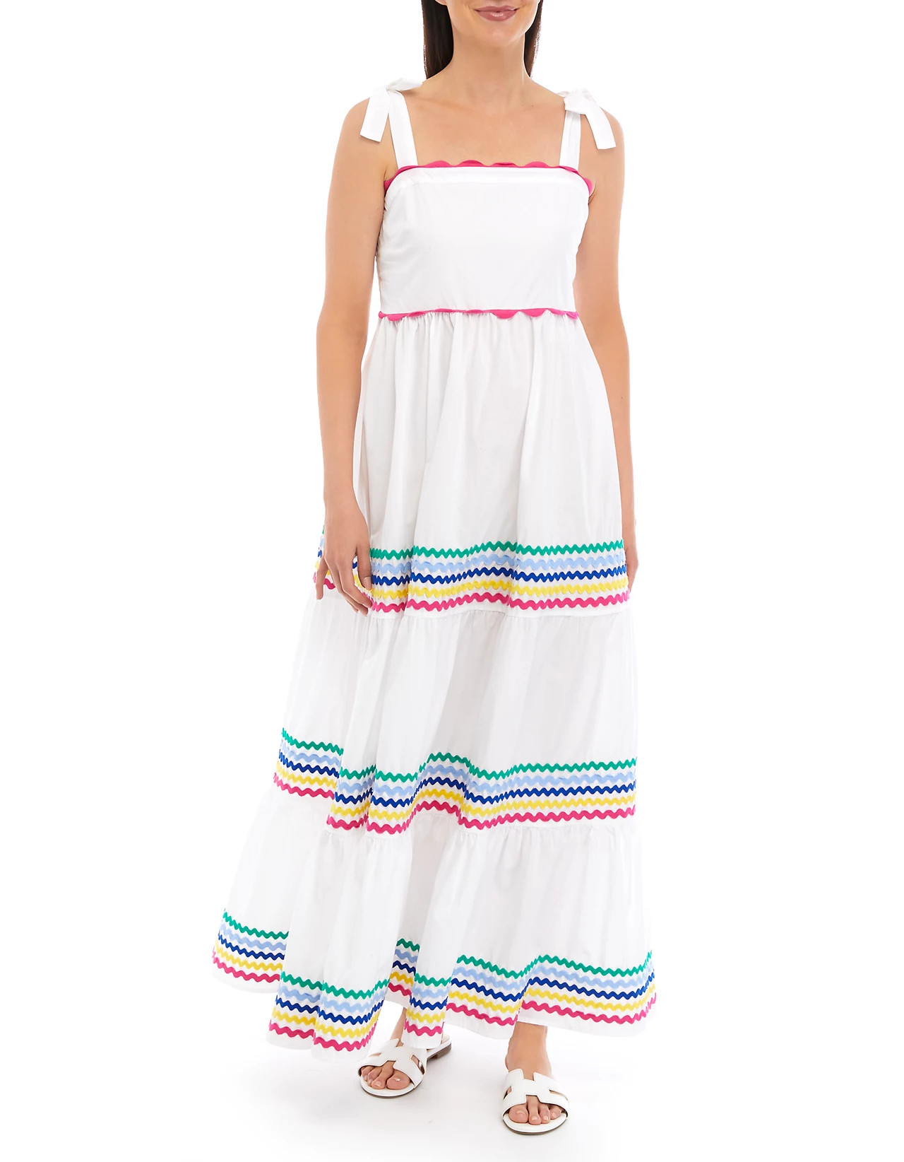 Women's Sleeveless Tiered Ric Rac Dress | Belk