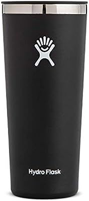 Hydro Flask Tumbler Cup - Stainless Steel & Vacuum Insulated - Press-In Lid - 22 oz, Black | Amazon (US)