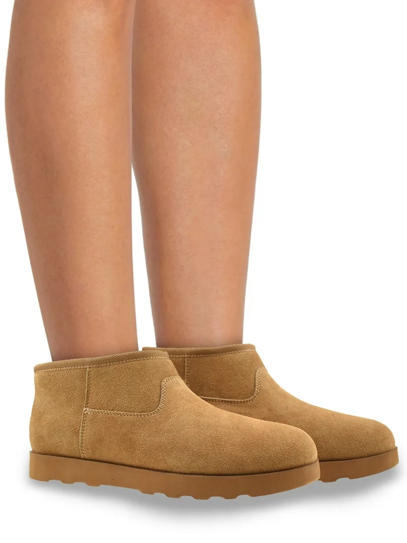 Time and Tru Women's Micro Genuine Suede Boot | Walmart (US)