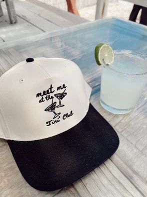 Meet Me at the Tini' Club - Black Vintage Trucker Hat | KenzKustomz