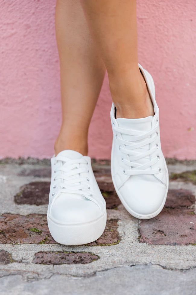 Dahlia White Sneakers | The Pink Lily Boutique