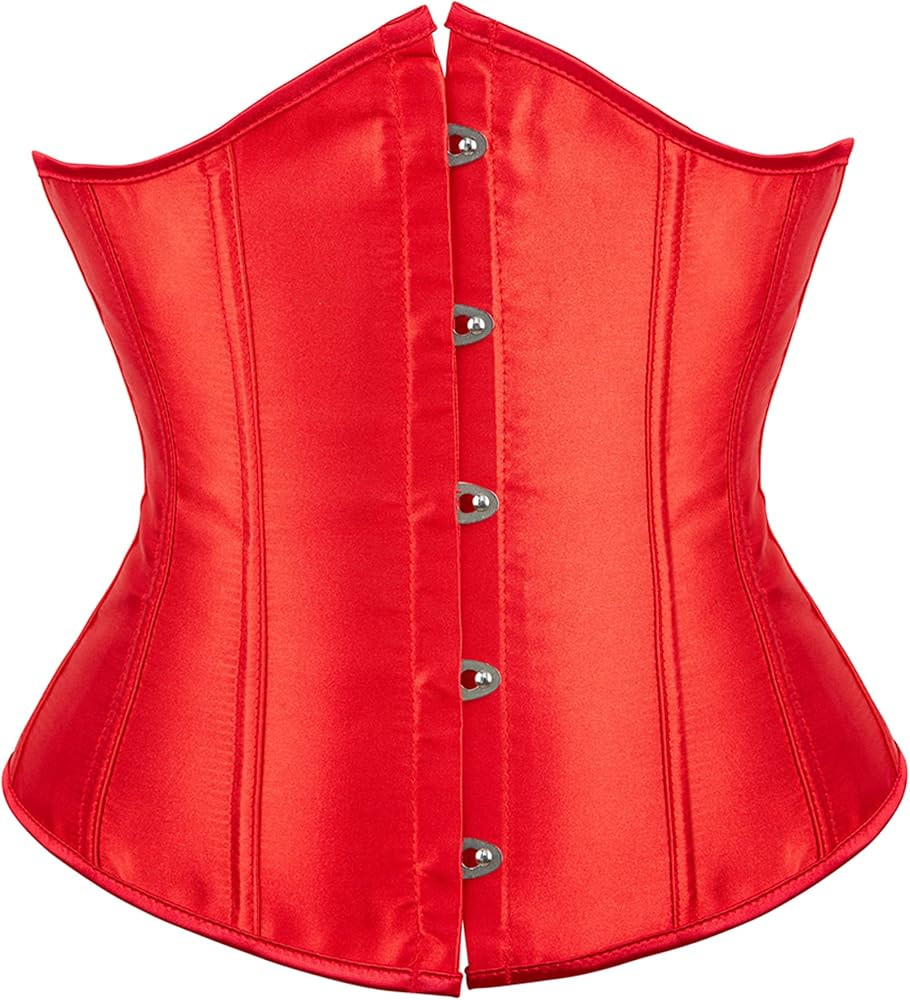 Alivila.Y Fashion Womens Sexy Satin Vintage Underbust Waist Training Corset Bustier | Amazon (US)