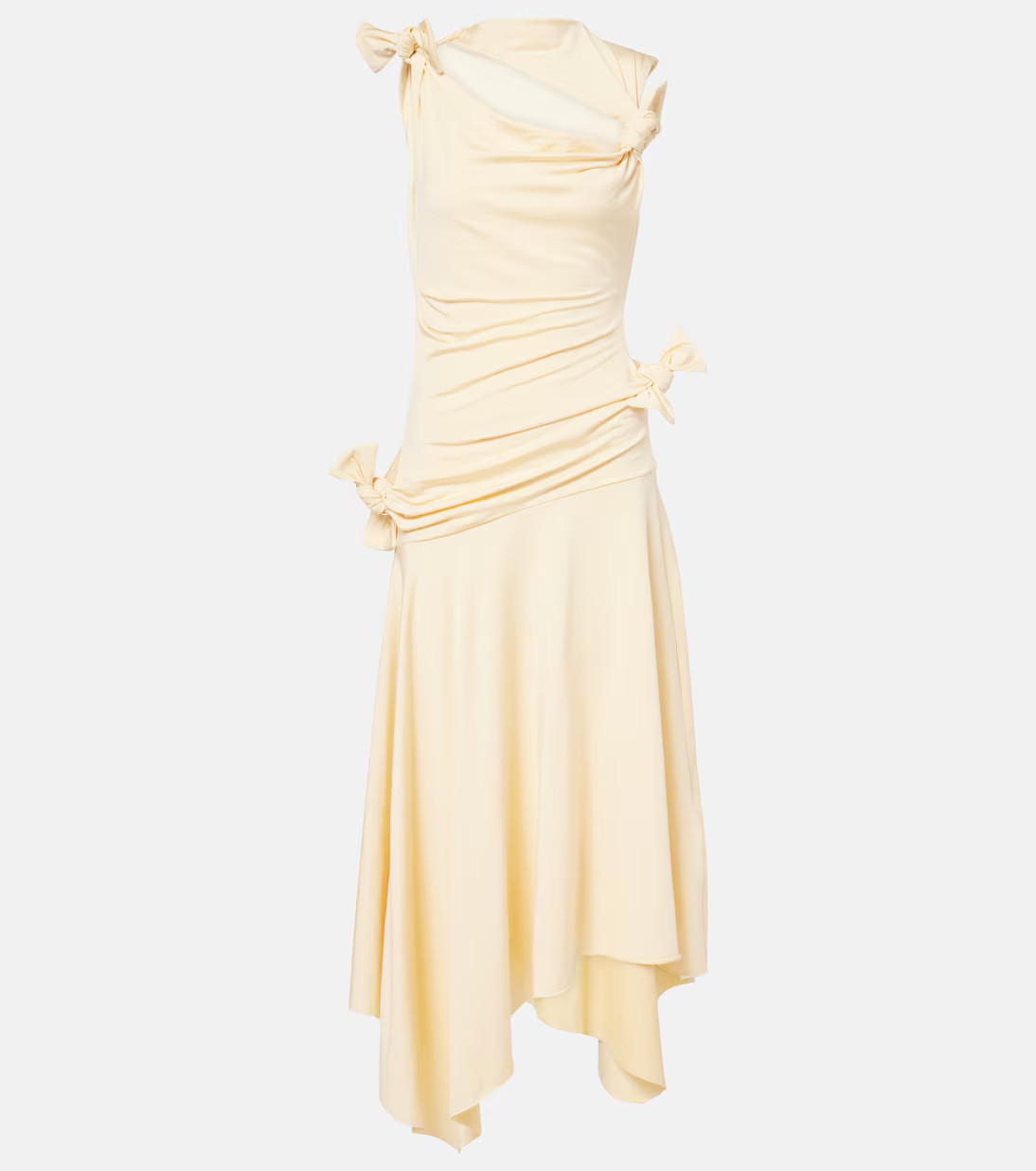 Cutout asymmetric jersey midi dress | Mytheresa (US/CA)
