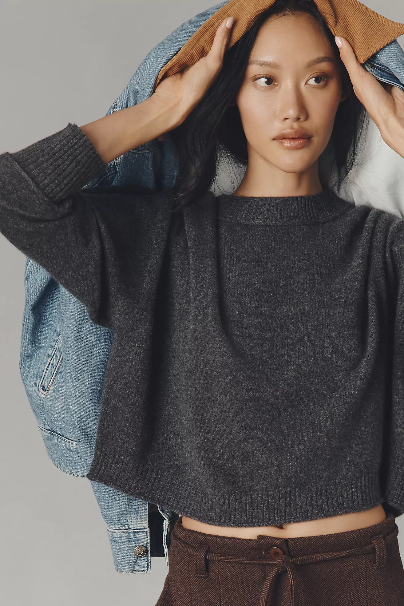 The Goldie Cashmere Long-Sleeve Crew-Neck Sweater | Anthropologie (US)