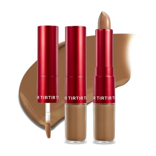 TIRTIR Glide&Hide Blurring Concealer - Creamy texture, Conceals dark circles and wrinkles, Dual formula (liquid tip & balm stick), Long-lasting wear, Korean Makeup, #8.5N, 0.28 Oz | Amazon (US)
