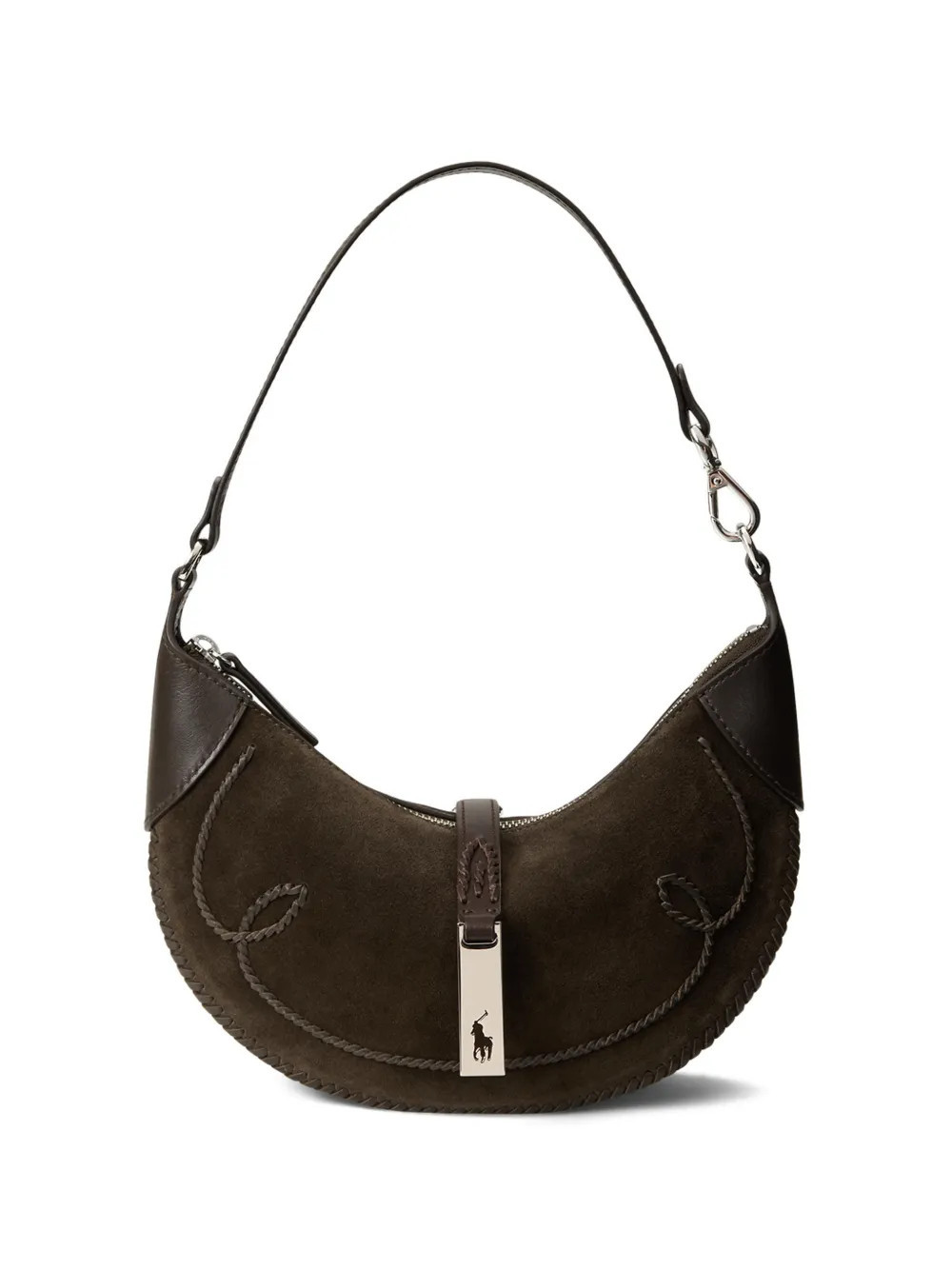 Polo Ralph Lauren mini Polo ID whipstitch shoulder bag - Brown | Farfetch Global