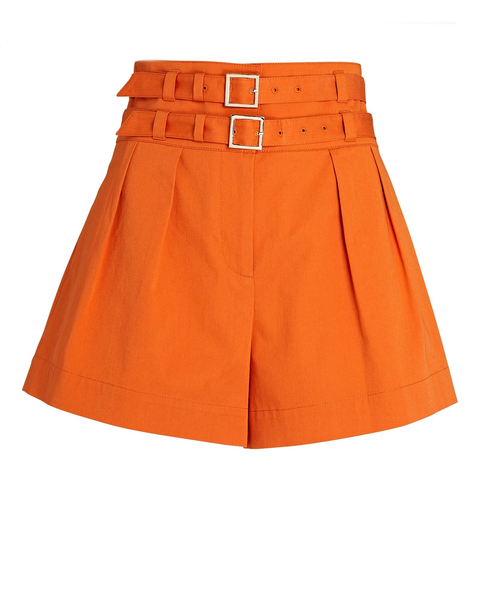 Leslie Double Belted Cotton Shorts | INTERMIX