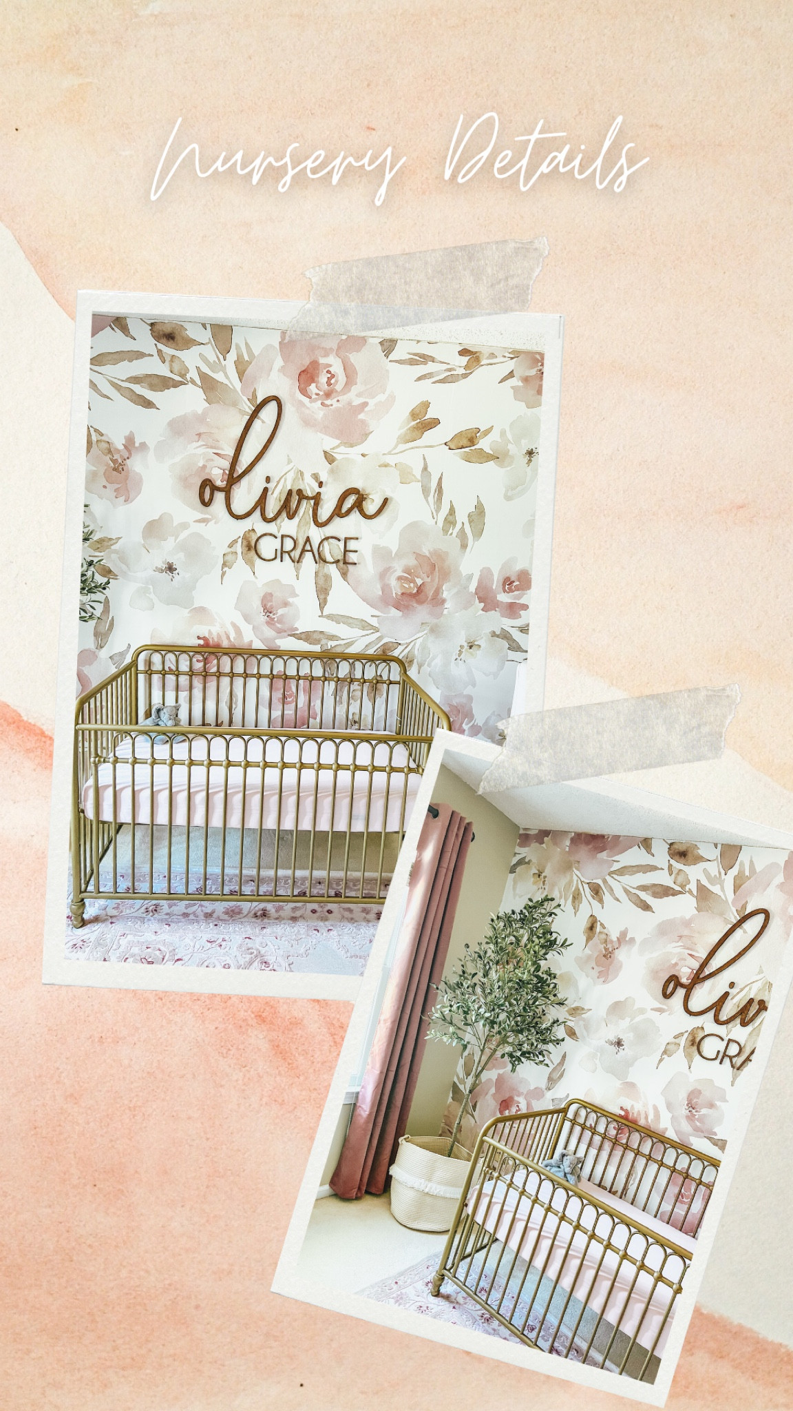 Nursery Details // So in love with this crib and the wallpaper is my favorite part of the room! 

Nursery, home decor, baby room

#LTKhome #LTKstyletip #LTKkids