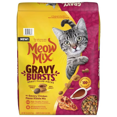 Meow Mix Burst Chicken Gravy Flavor Dry Cat Food - 13.5lbs | Target