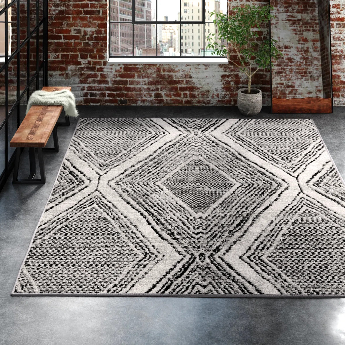 Penelope Geometric Indoor Rug | Wayfair North America