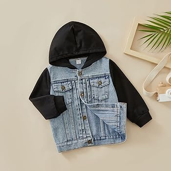 MAINESAKA Toddler Baby Boys Girls Hoodie Denim Jackets Button Down Trucker Jeans Top with Pockets... | Amazon (US)