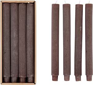 Creative Co-Op Unscented Pleated Taper Candles in Box, Set of 12 | Amazon (US)