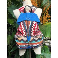 Travel Weekender Backpack Cotton Hippie Bohemian Colorful Native Aztec Southwest Style Bag For School Trekking Hiking Men Burning Man | Etsy (US)