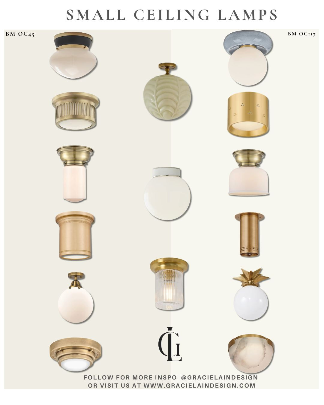 Traditional, modern, sophisticated, sweet, or a little sassy—we have the perfect petite ceiling lamp to brighten every corner of your home. ✨
Whether you're looking for a stylish alternative to recessed lighting, need to illuminate a hallway, add charm to a bedroom, or give a cozy nook that extra glow, these small-but-mighty fixtures make a beautiful statement. Thoughtfully designed and endlessly versatile, they create the perfect backdrop to elevate any space.
Explore the collection and find the perfect light for your story.
Shop now at gracielaindesign.com
#GracielainDesign #CeilingLighting #LightingDesign #HallwayLighting #InteriorDesign #HomeDecor #LightFixtures #ModernLighting #TraditionalStyle #DesignerLighting #SmallSpaceDesign #HomeInspiration #InteriorStyling #StatementLighting #LuxuryInteriors #LightingIdeas 

 #LTKHome #LTKSaleAlert