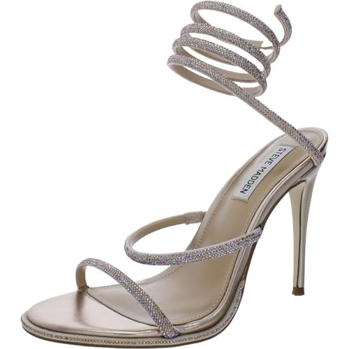 Steve Madden Women's Exotica Heeled Sandal, Rhinestone, 7.5 | Amazon (US)