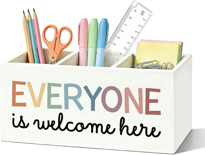 Boho Classroom Pen Pencil Holder for Desk, Classroom Pencil Holder, Teacher Desk Decor, Everyone ... | Amazon (US)