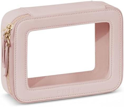 Prite Clear Makeup Bag Cosmetic Case Travel Toiletry Bag, Pink, Standard | Three Sizes, Water-res... | Amazon (UK)