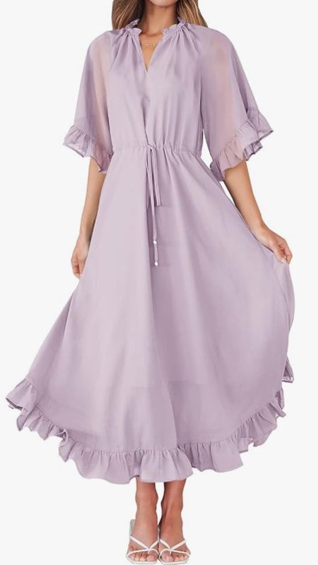 I love this ruffle sleeve dress! On deal for Amazon’s spring sale! 💜

#LTKsalealert #LTKfindsunder50 #LTKstyletip