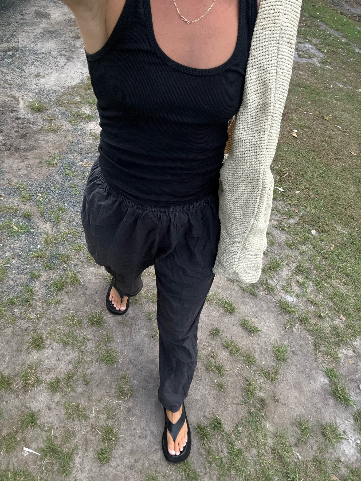 Camping outfit - mines the raffia sling but the large size (same as the black linked) but it’s sold out 

#LTKaustralia #LTKsummer