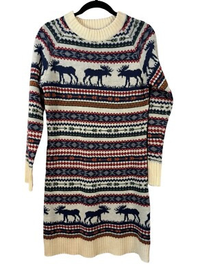 Kiel James Patrick Cozy Cabin Dress The Great Moose Sweater Dress Small S  | eBay | eBay US