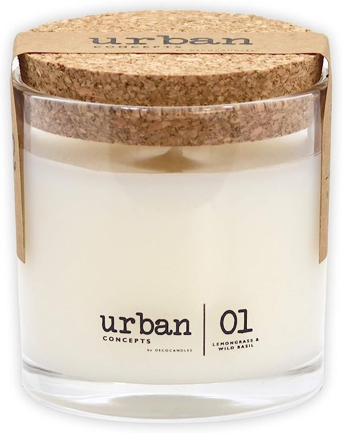 Urban Concepts by DECOCANDLES | Tranquility - Lemongrass & Wild Basil - Highly Scented Candle - L... | Amazon (US)