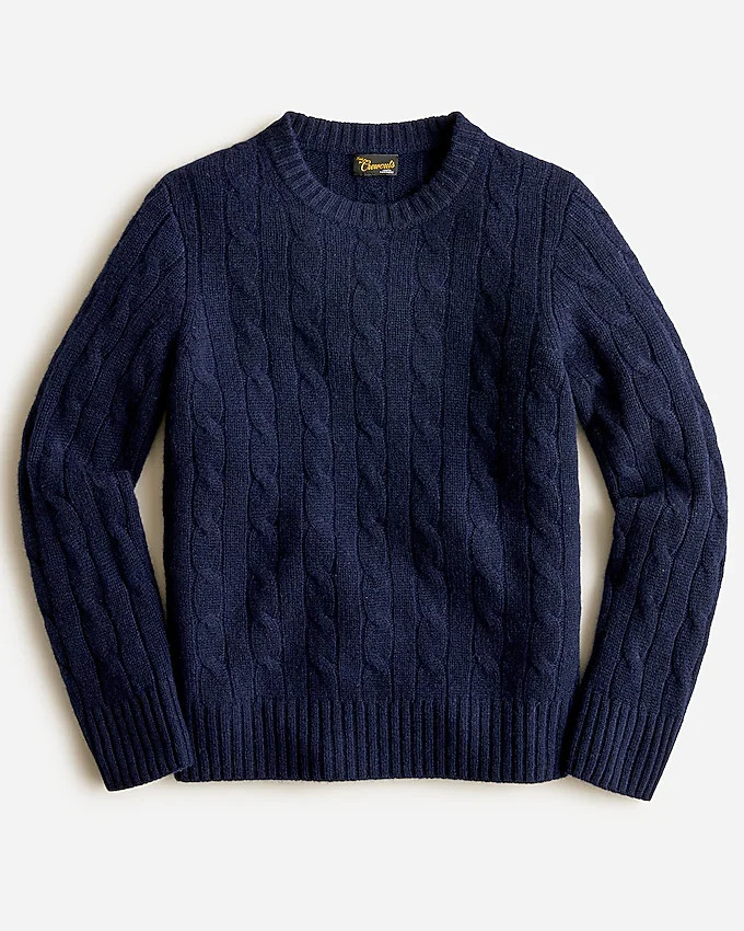 Kids' cable-knit cashmere crewneck sweater | J. Crew US