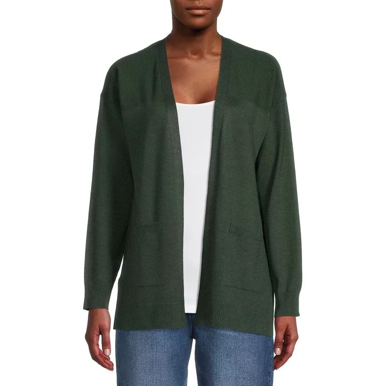 Time and Tru Women's Open Front Cardigan Sweater - Walmart.com | Walmart (US)