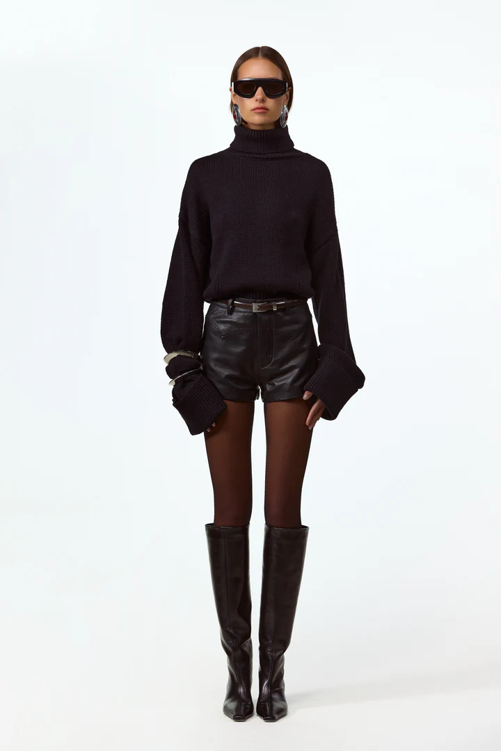 The Leather Hot Short (Black) | SAME