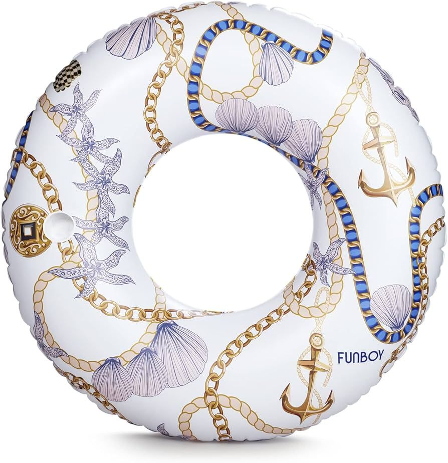 FUNBOY Giant Inflatable Nautical Tube Float, Donut Style Pool Float, Luxury Raft for Summer Pool ... | Amazon (US)