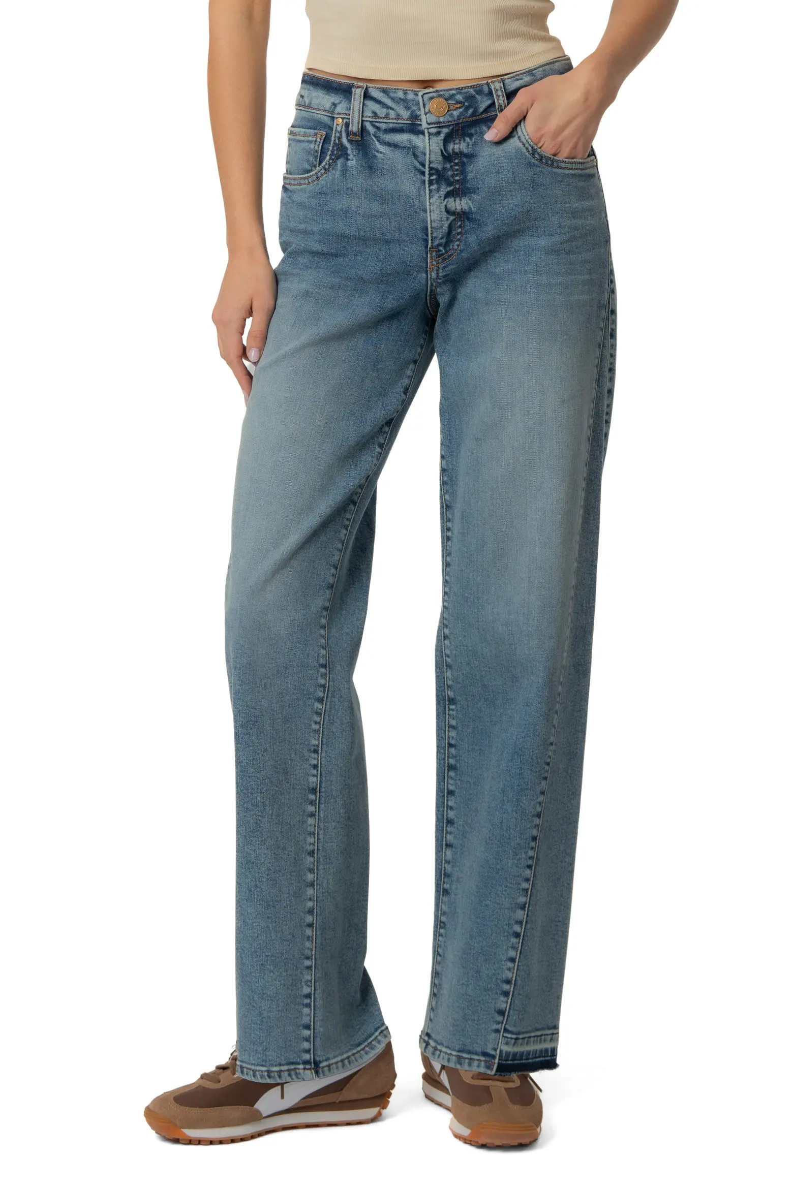 Kelly Released Hem High Waist Kick Flare Jeans (Women) | Nordstrom | Nordstrom