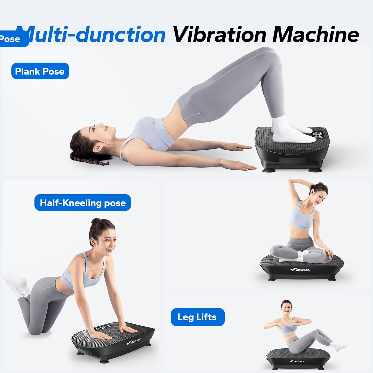 MERACH Vibration Plate Exercise Machine, Whole Body Workout Equipment for Women, Bluetooth and Si... | Amazon (US)