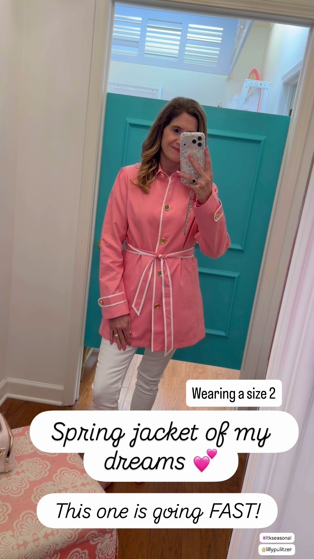 Spring Jacket 

The spring jacket you’ll wear on repeat 🌷

Perfect for Easter, Graduations, weddings, Mother’s Day, luncheons, showers, and spring trips.
Available in pink and navy — but this pink is everything.

Wearing a size 2. Don’t wait — it’s selling quickly.

pink spring jacket
spring layering jacket
preppy spring outfit
Lilly Pulitzer 
Easter outfit jacket
spring event outfit
lightweight spring coat
polished spring style
classic spring outerwear
#LTKspring
#LTKseasonal
#SpringStyle
#SpringLayering
#PreppyStyle
#EasterOutfit
#PinkStyle
#ClassicStyle
#SpringOutfitIdeas

#LTKWorkwear #LTKOver40 #LTKSeasonal