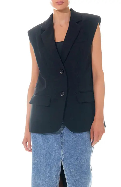 Grey Lab Oversize Blazer Vest in Black at Nordstrom, Size X-Small | Nordstrom