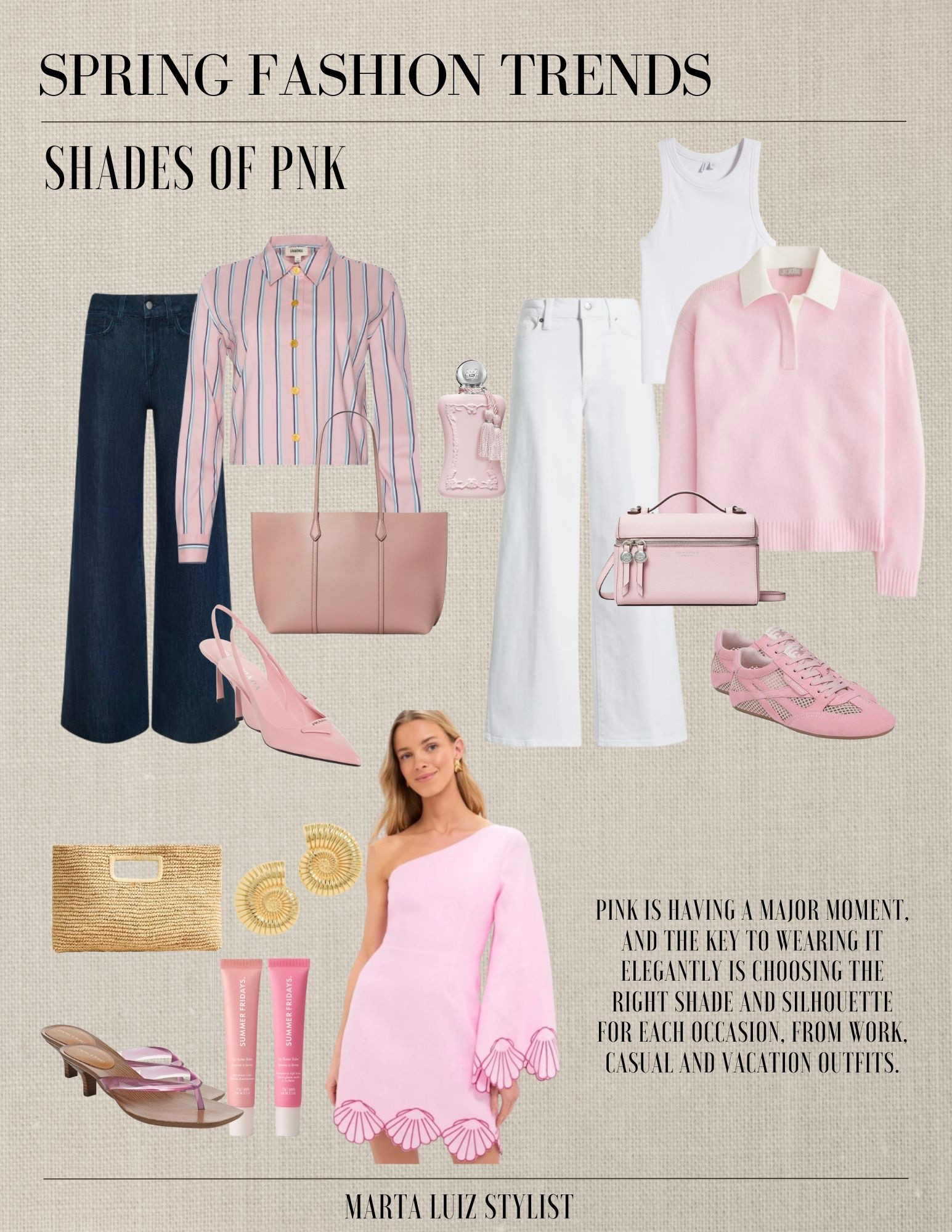 Spring fashion trends | shades of pink

Pink is having a major moment, and the key to wearing it elegantly is choosing the right shade and silhouette for each occasion, from work, casual and vacation outfits.
Spring pink outfit ideas 
Vacation outfits 
Workwear outfits 

#LTKSeasonal #LTKTravel #LTKWorkwear