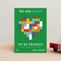 "Built to be friends" - Customizable Classroom Valentine's Day Cards in Green by Michelle Taylor. | Minted