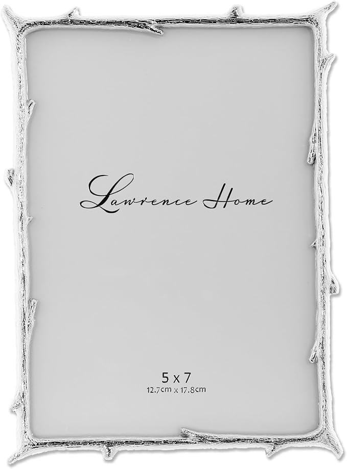 Lawrence Frames 712657 5x7 Silver Metal Natural Branch Design Picture Frame | Amazon (US)
