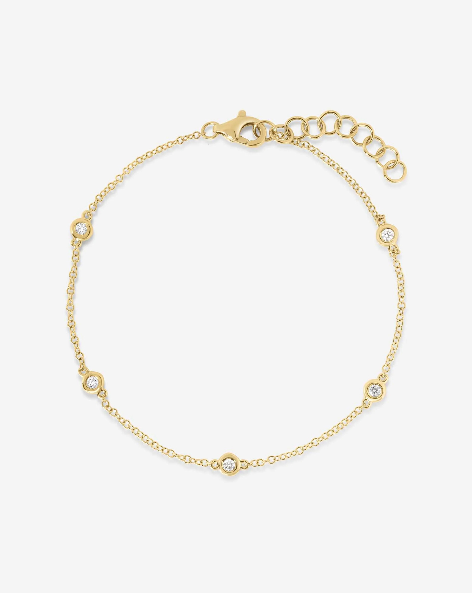 Diamond Bezel Station Bracelet | Ring Concierge