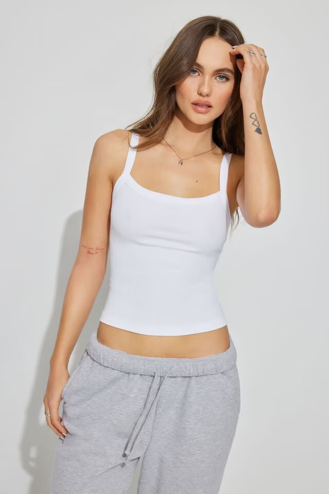 Kasey Scoop Neck Ribbed Cami | Garage Clothing