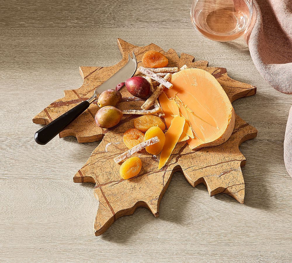 Maple Leaf Marble Cheeseboard | Pottery Barn (US)