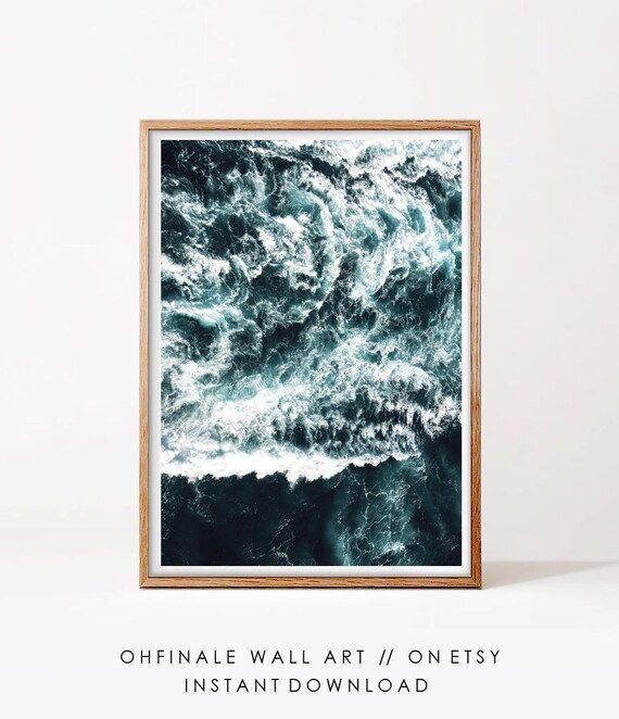 Ocean Art Print, Sea Print, Coastal Wall Decor, Waves, Ocean, Digital Print, Ocean Print, Prints,... | Etsy (US)