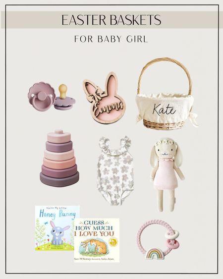 Baby girl Easter basket ideas. Personalized Easter basket liners, swimsuit, books. Girls Amazon Easter finds 

#LTKbaby #LTKswim #LTKSeasonal