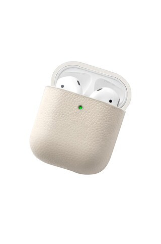 Courant Leather Airpod Case in Bone from Revolve.com | Revolve Clothing (Global)