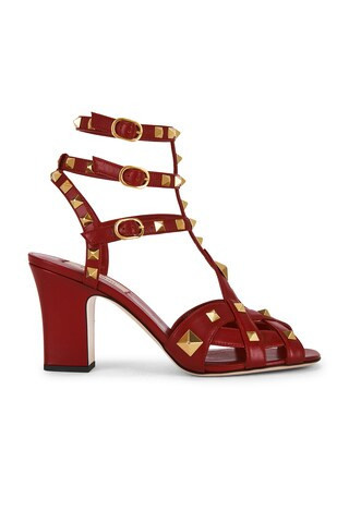 Valentino Garavani Studdy Sandal in Red | FWRD 