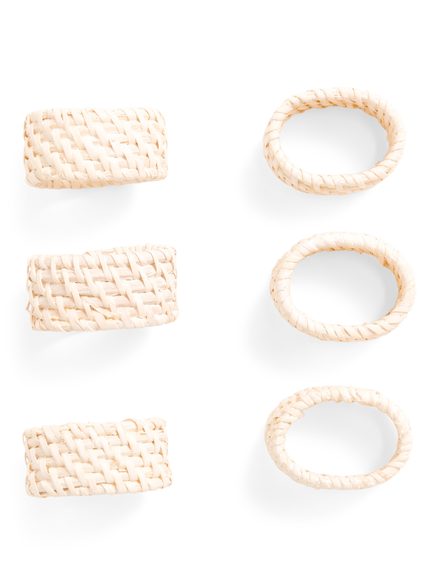 Set Of 6 Rattan Oval Napkin Rings | Global Home | Marshalls | Marshalls