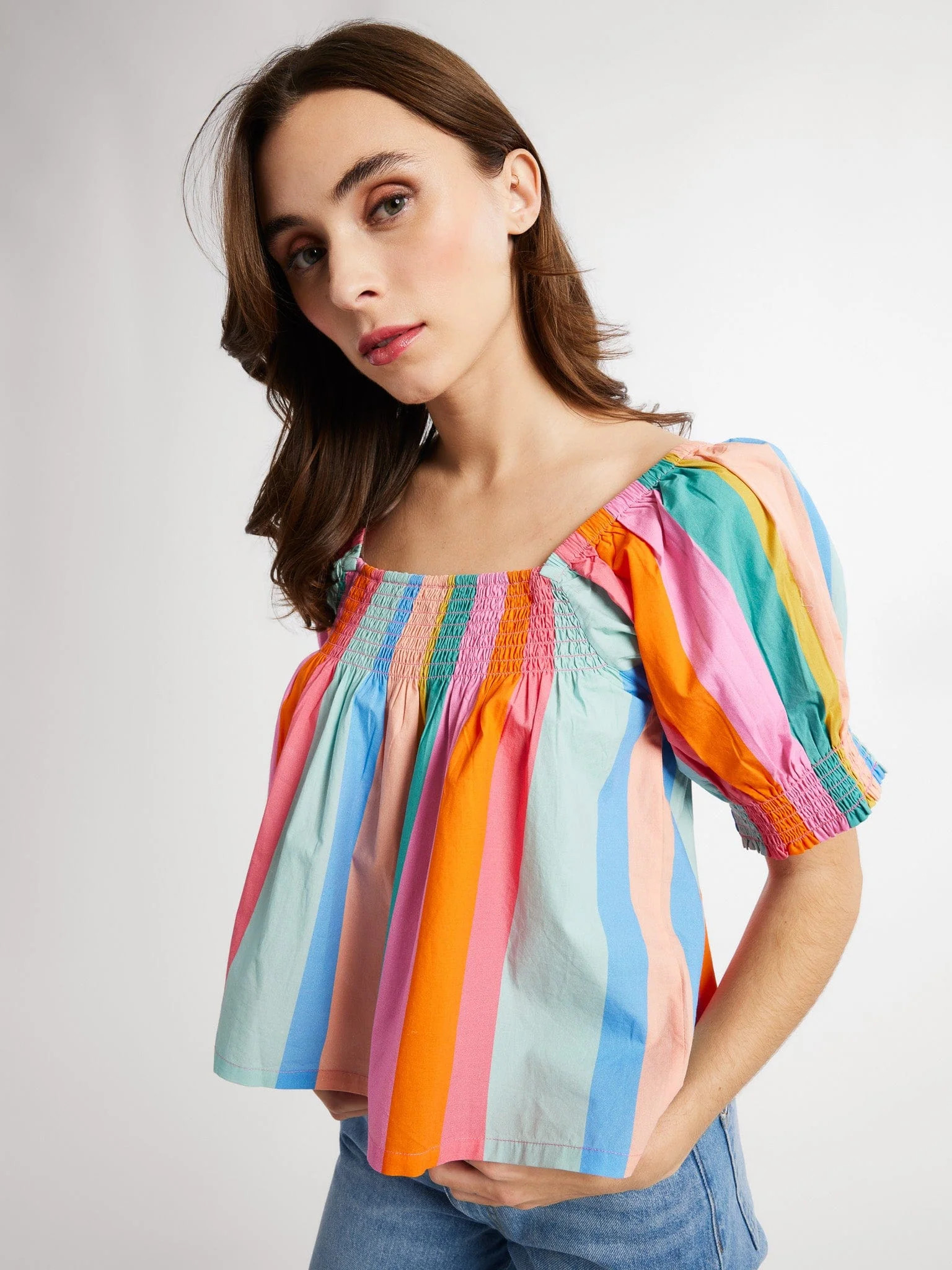 Caro Top in Confetti Stripe | Mille