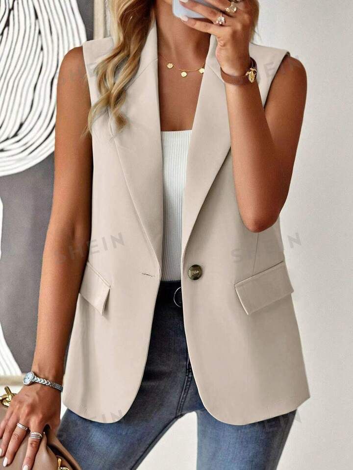 SHEIN Frenchy Women's Lapel Collar Suit Vest | SHEIN