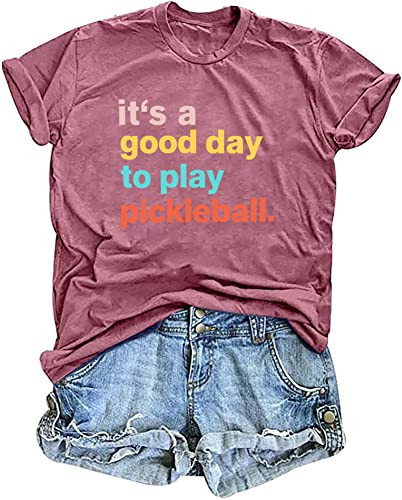 Pickleball Shirts Women It's A Good Day to Play Pickleball T-Shirt Pickleball Player Gift Tee Tops | Amazon (US)