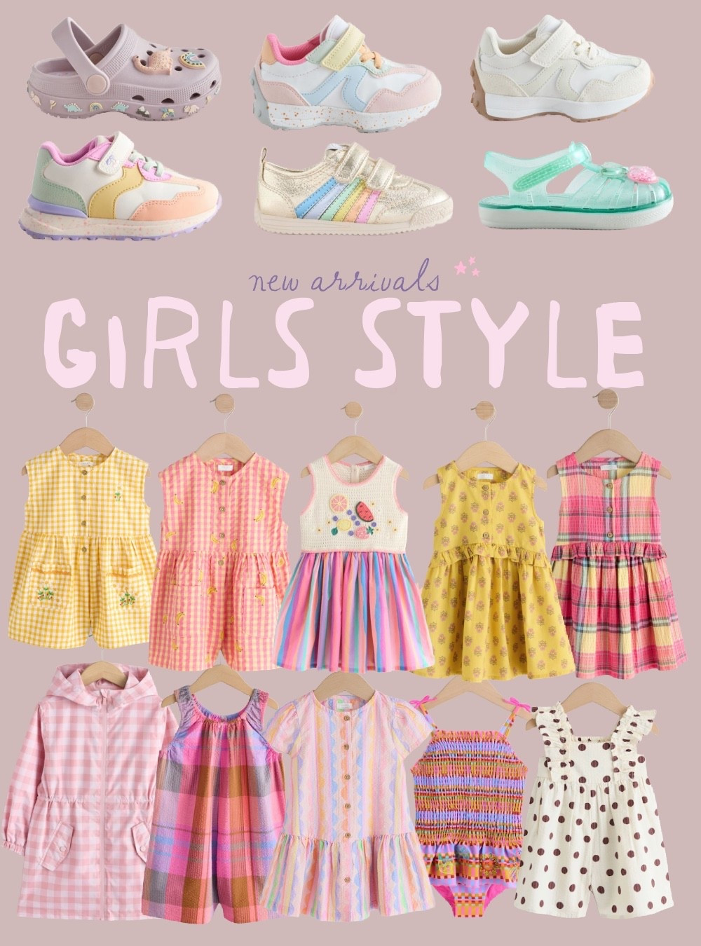 I am completely obsessed with these new girls’ arrivals! The mix of colorful cottagecore and retro sporty vibes is just perfection for spring.

If you’re looking for high-quality, "cool girl" pieces that feel a little more elevated than the basics, this drop is for you. Those fruit-embroidered details and the gingham prints are giving all the summer nostalgia vibes.

My Top Picks from this Drop:
• 🍎 The Fruit Knits: That strawberry and cherry embroidery is so darling and looks like a boutique find!

• 👟 The Retro Sneakers: I’m grabbing these for the girls—they have that "cool dad" sneaker look but in the prettiest pastel colorways.

• 🏁 The Checkered & Gingham Prints: These rompers and dresses are perfect for upcoming spring family photos or Mother’s Day brunch.

#MiniStyle #GirlsFashion #SpringStyle #CottagecoreKids #ToddlerStyle #KidsOOTD


#LTKmomlife #LTKootd #LTKKids